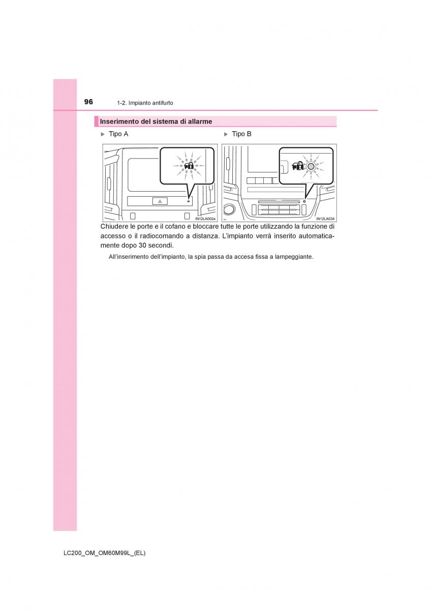 Toyota Land Cruiser J200 manuale del proprietario / page 96