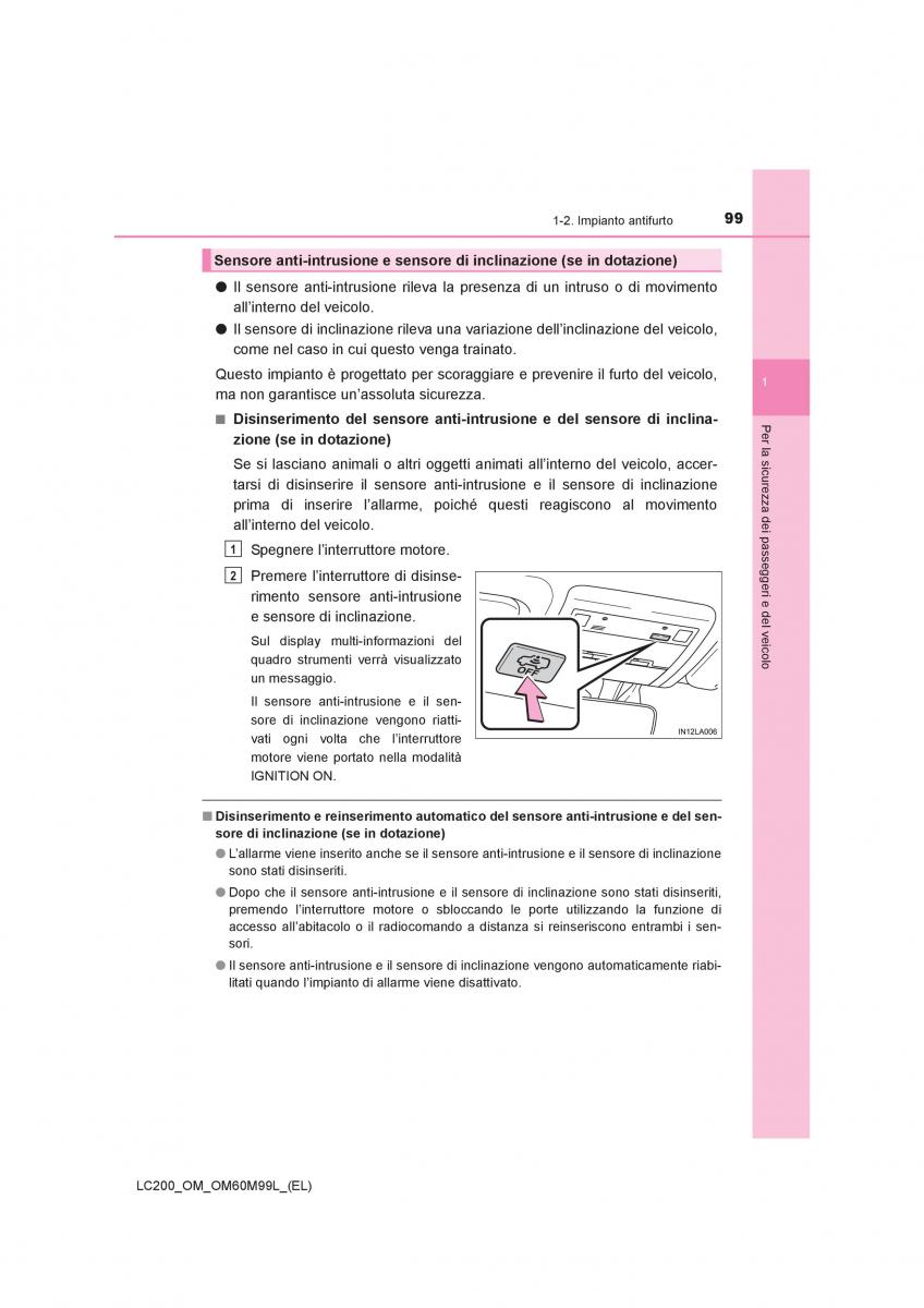 Toyota Land Cruiser J200 manuale del proprietario / page 99