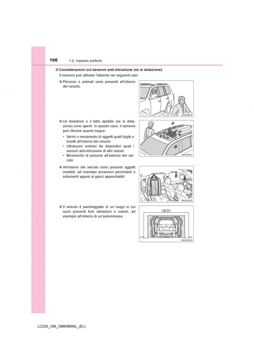 Toyota Land Cruiser J200 manuale del proprietario / page 100