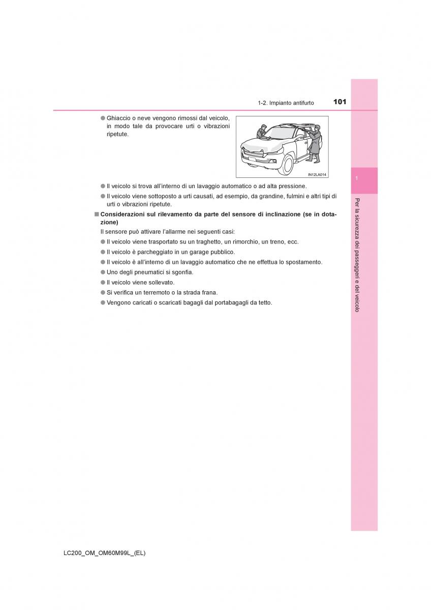 Toyota Land Cruiser J200 manuale del proprietario / page 101