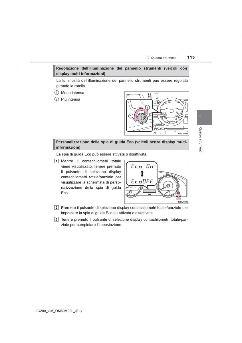 Toyota Land Cruiser J200 manuale del proprietario / page 115