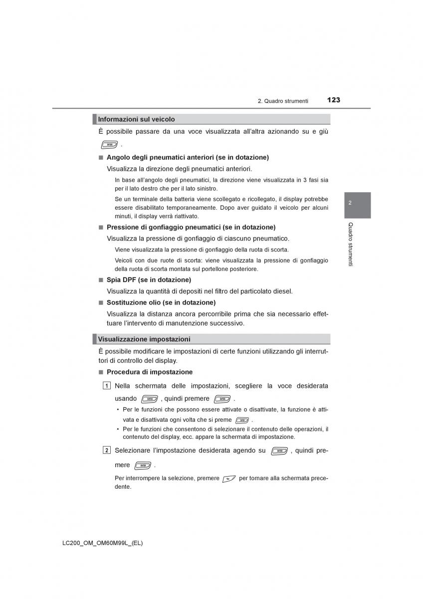 Toyota Land Cruiser J200 manuale del proprietario / page 123