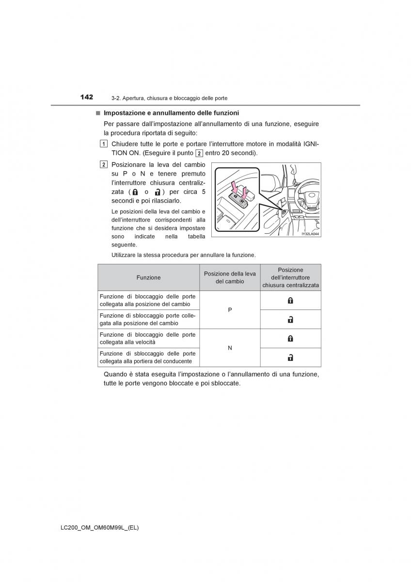 Toyota Land Cruiser J200 manuale del proprietario / page 142