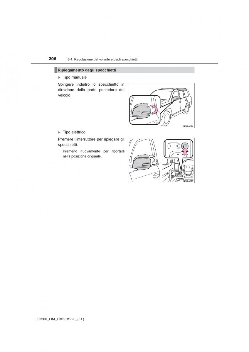 Toyota Land Cruiser J200 manuale del proprietario / page 206