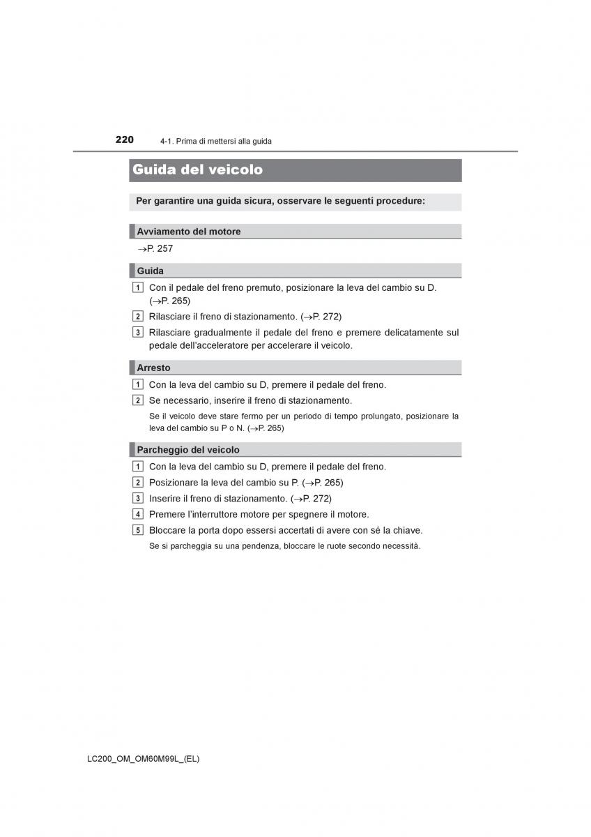 Toyota Land Cruiser J200 manuale del proprietario / page 220