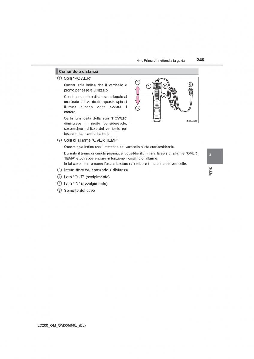 Toyota Land Cruiser J200 manuale del proprietario / page 245