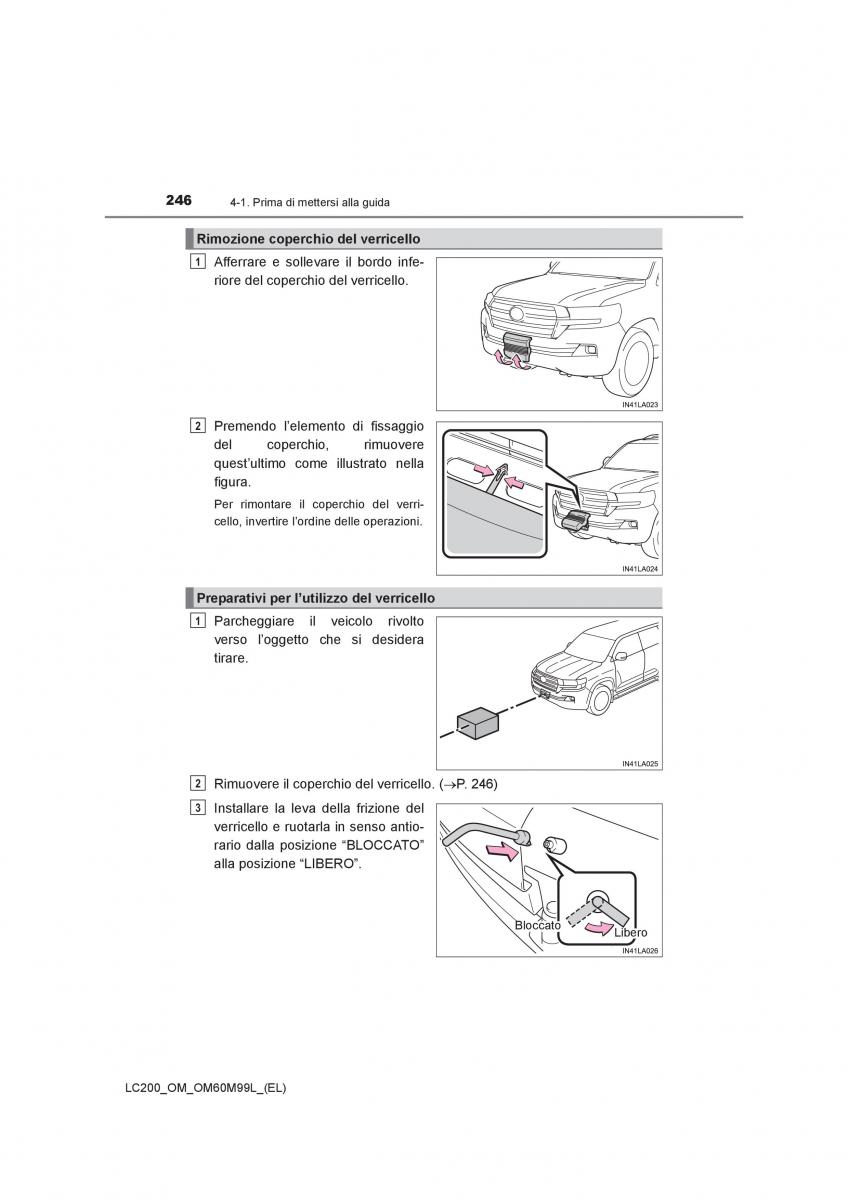 Toyota Land Cruiser J200 manuale del proprietario / page 246