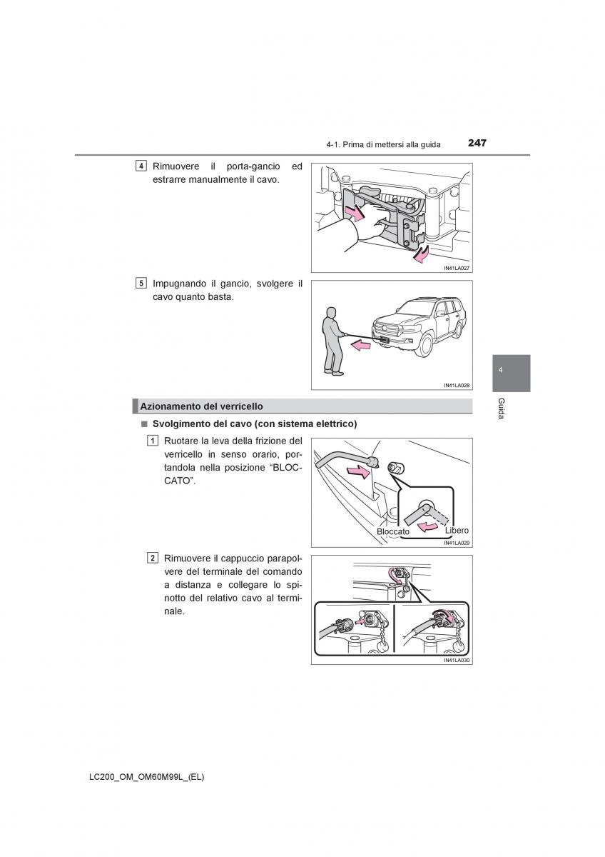 Toyota Land Cruiser J200 manuale del proprietario / page 247