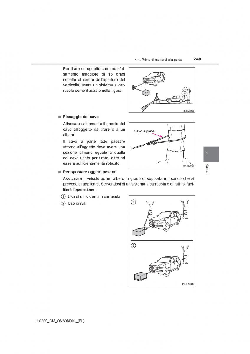 Toyota Land Cruiser J200 manuale del proprietario / page 249