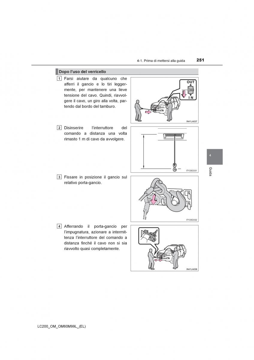 Toyota Land Cruiser J200 manuale del proprietario / page 251