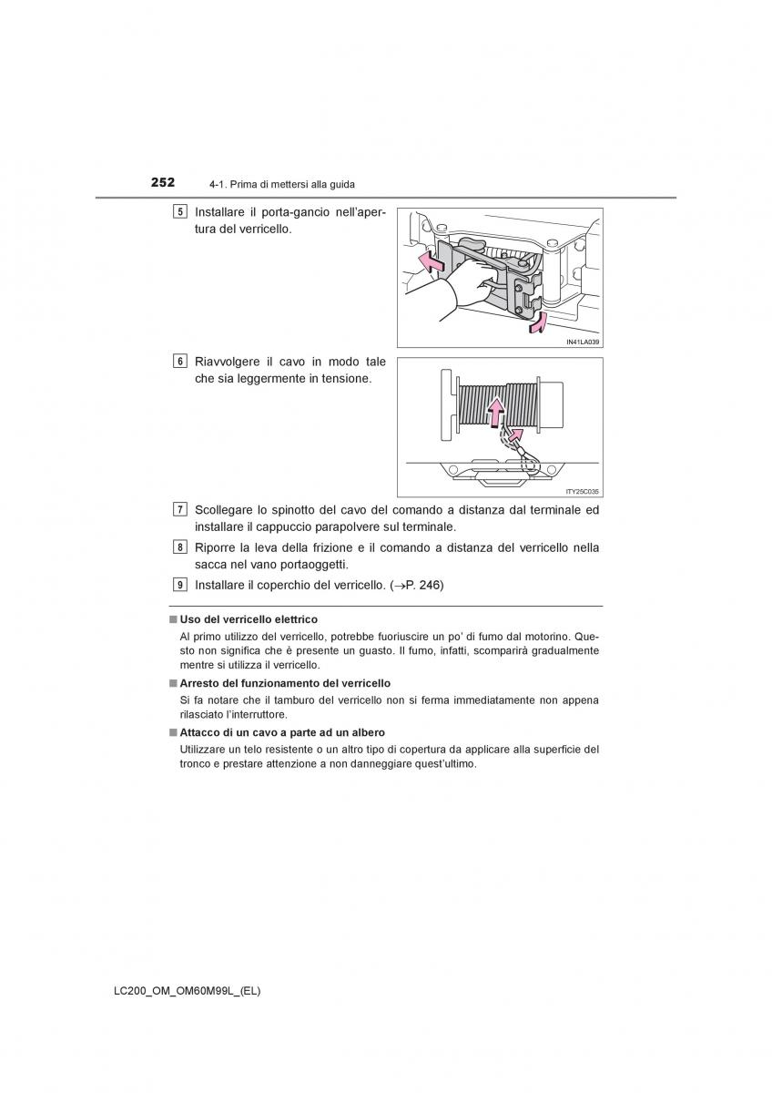 Toyota Land Cruiser J200 manuale del proprietario / page 252