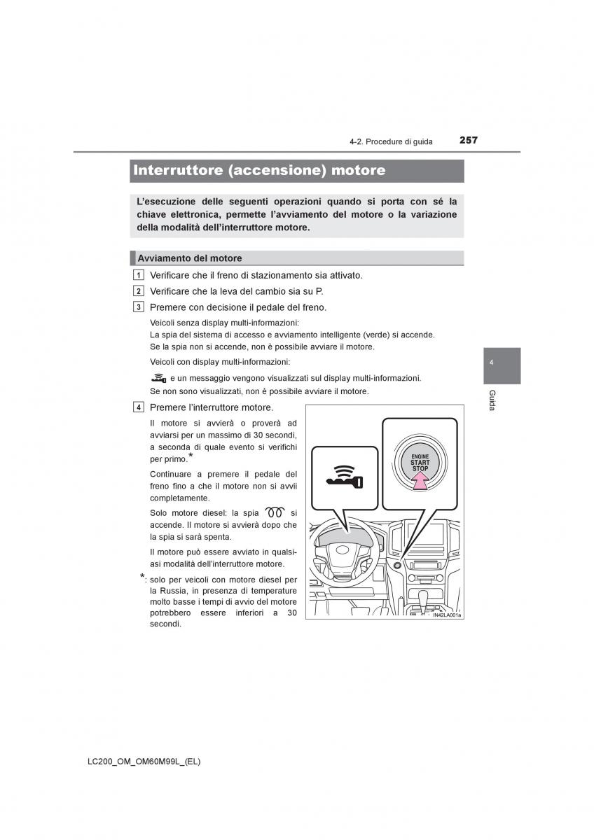 Toyota Land Cruiser J200 manuale del proprietario / page 257