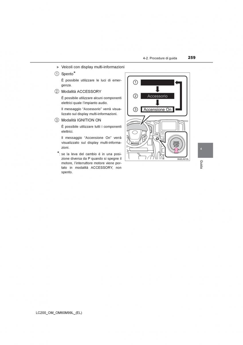 Toyota Land Cruiser J200 manuale del proprietario / page 259