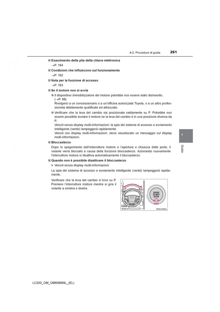 Toyota Land Cruiser J200 manuale del proprietario / page 261