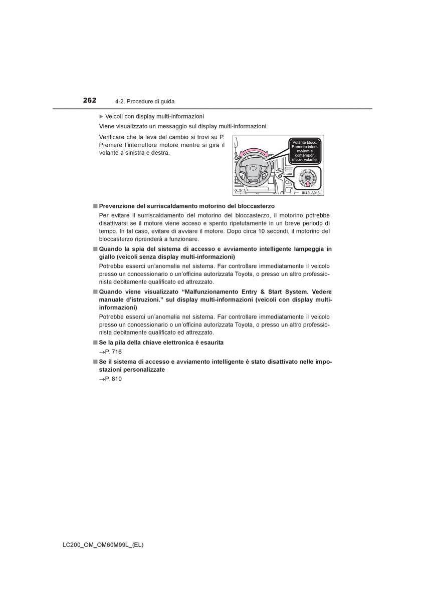 Toyota Land Cruiser J200 manuale del proprietario / page 262