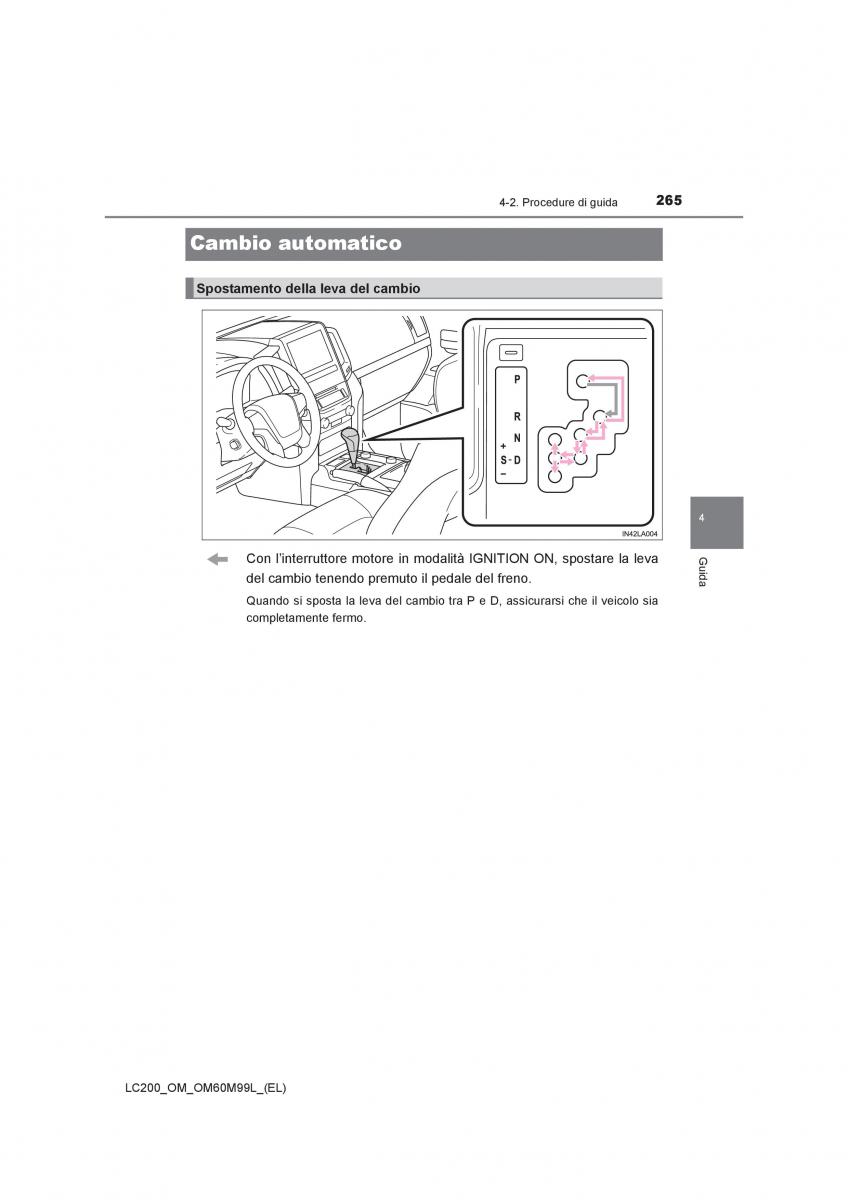 Toyota Land Cruiser J200 manuale del proprietario / page 265