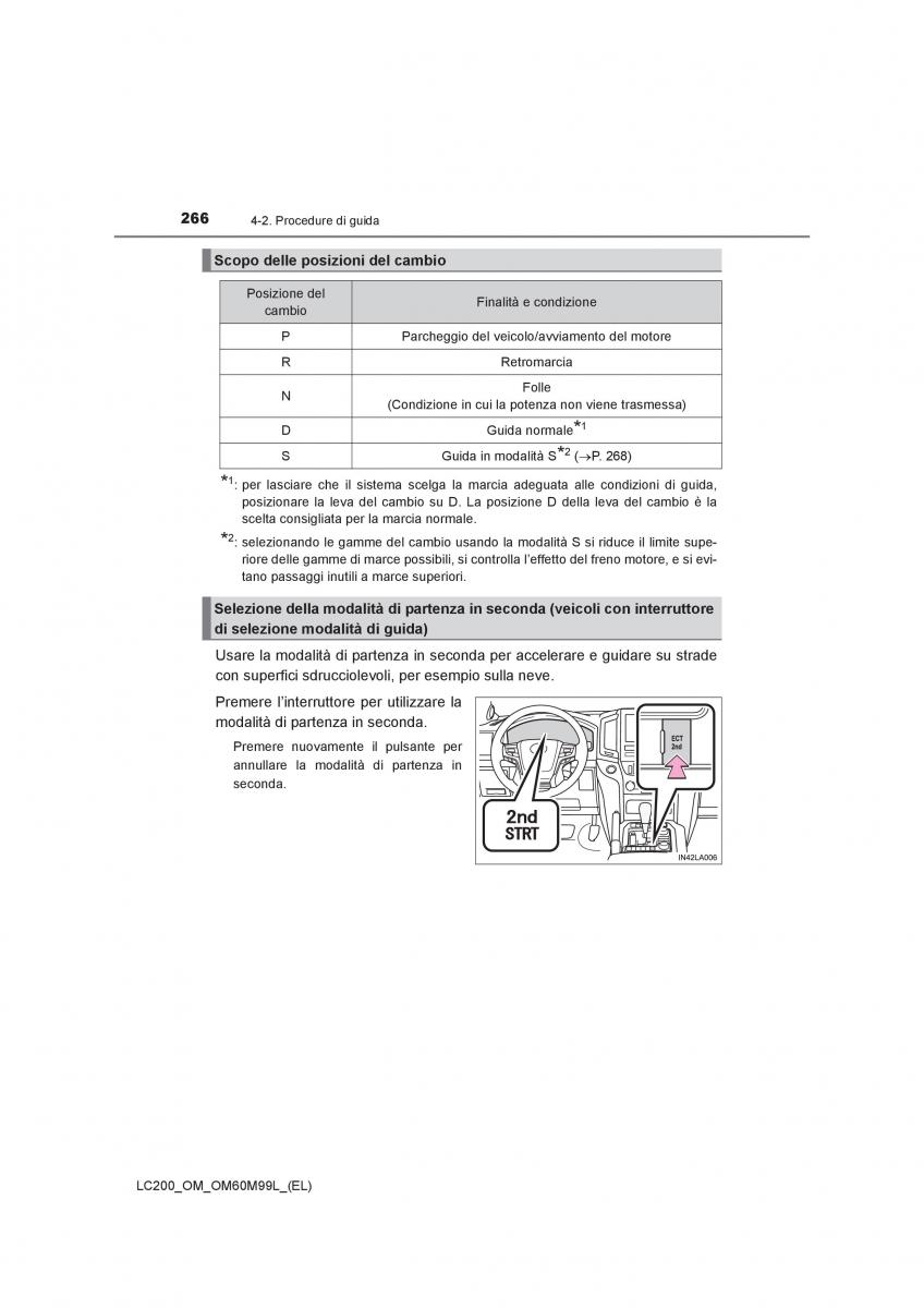 Toyota Land Cruiser J200 manuale del proprietario / page 266