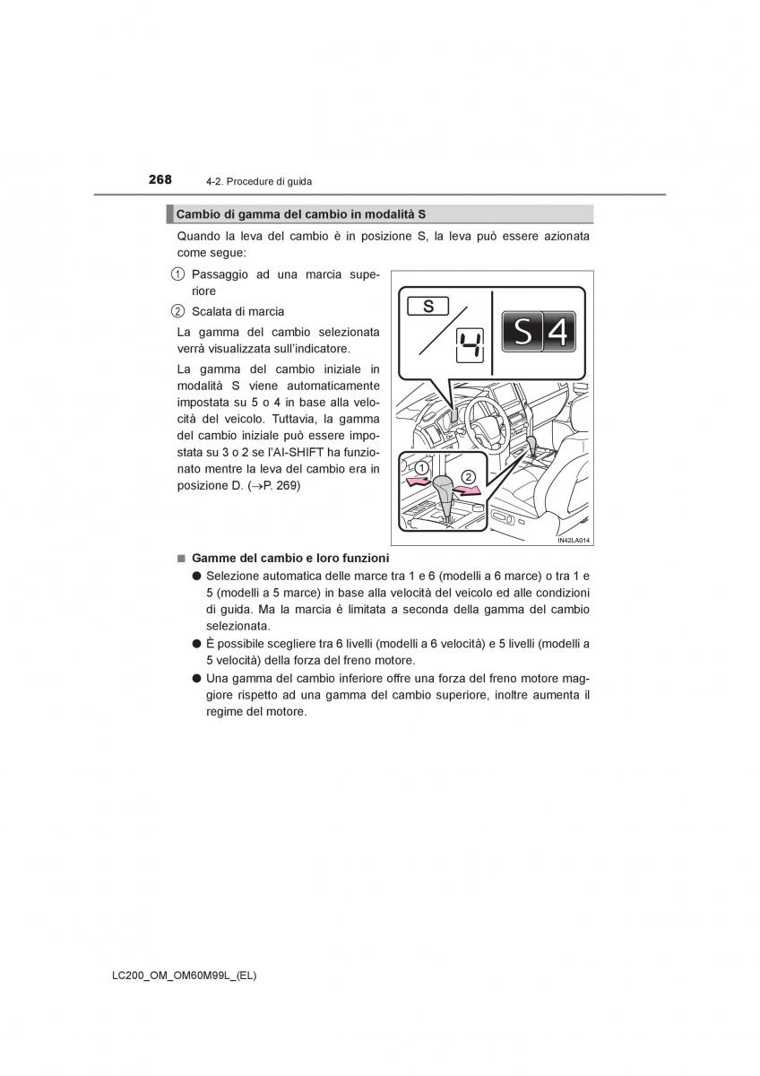 Toyota Land Cruiser J200 manuale del proprietario / page 268