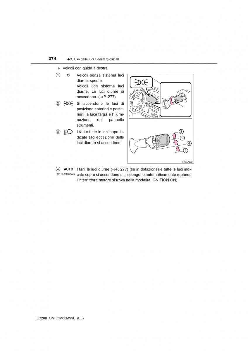 Toyota Land Cruiser J200 manuale del proprietario / page 274