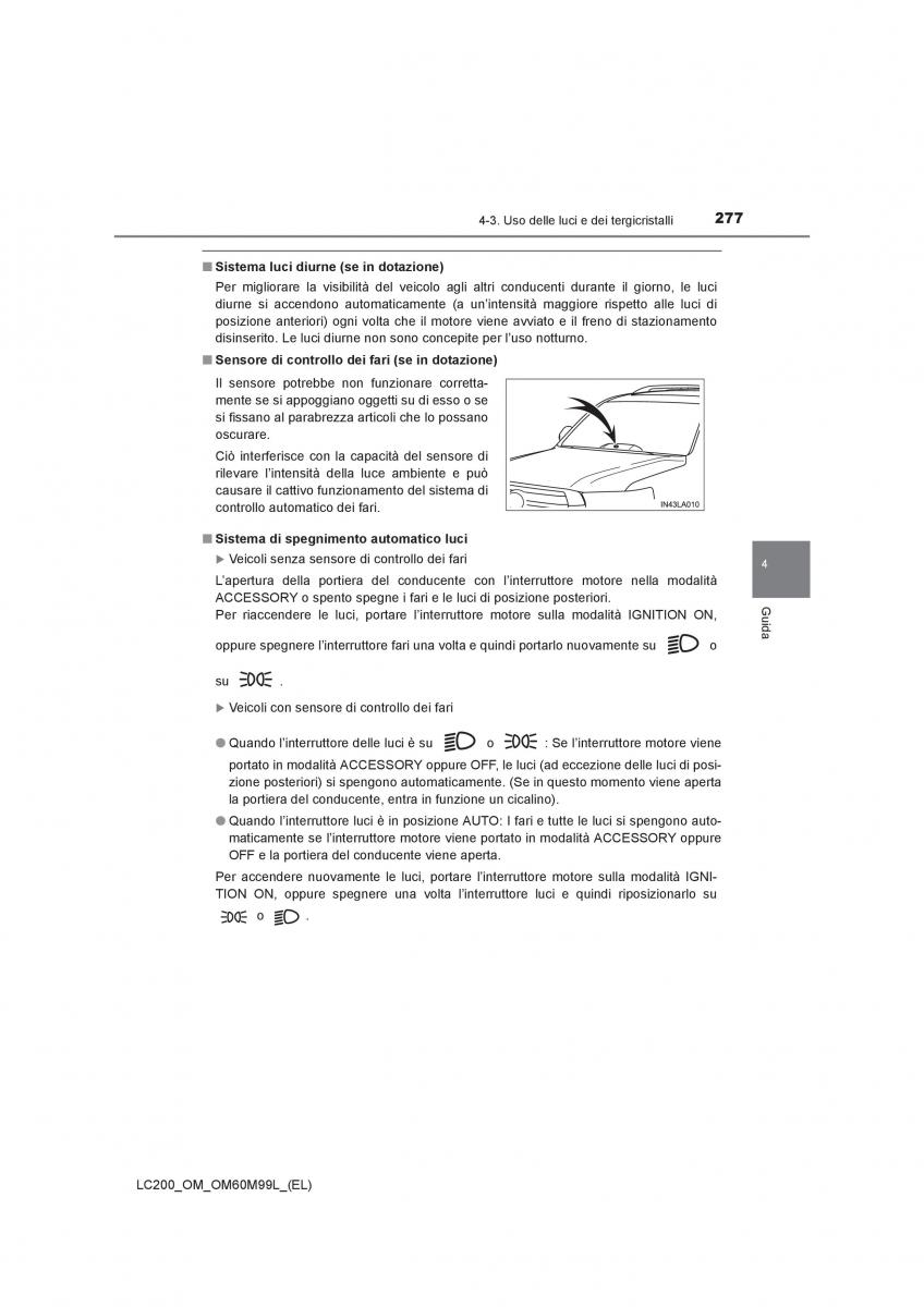 Toyota Land Cruiser J200 manuale del proprietario / page 277