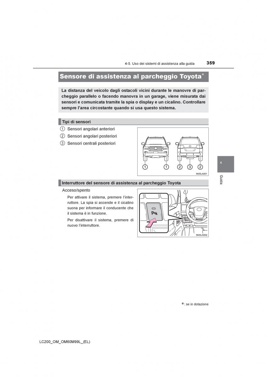 Toyota Land Cruiser J200 manuale del proprietario / page 359