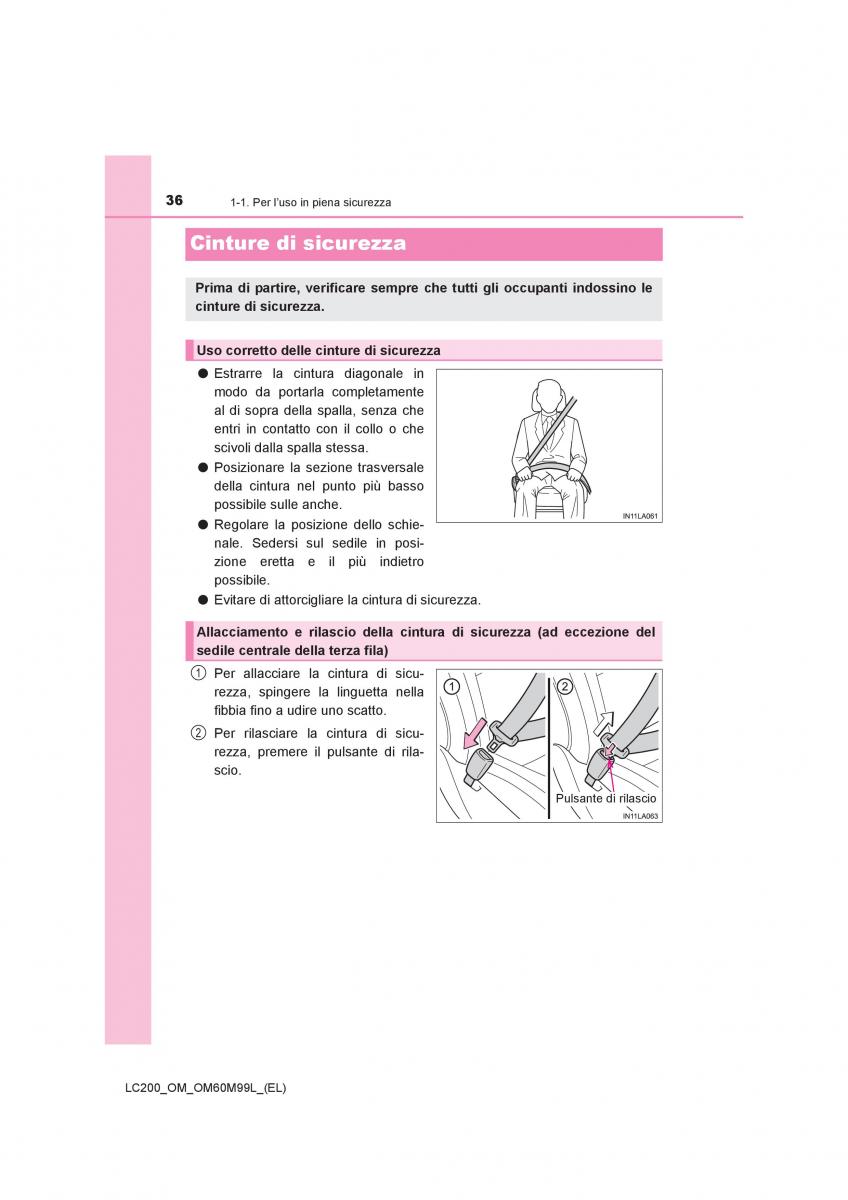 Toyota Land Cruiser J200 manuale del proprietario / page 36