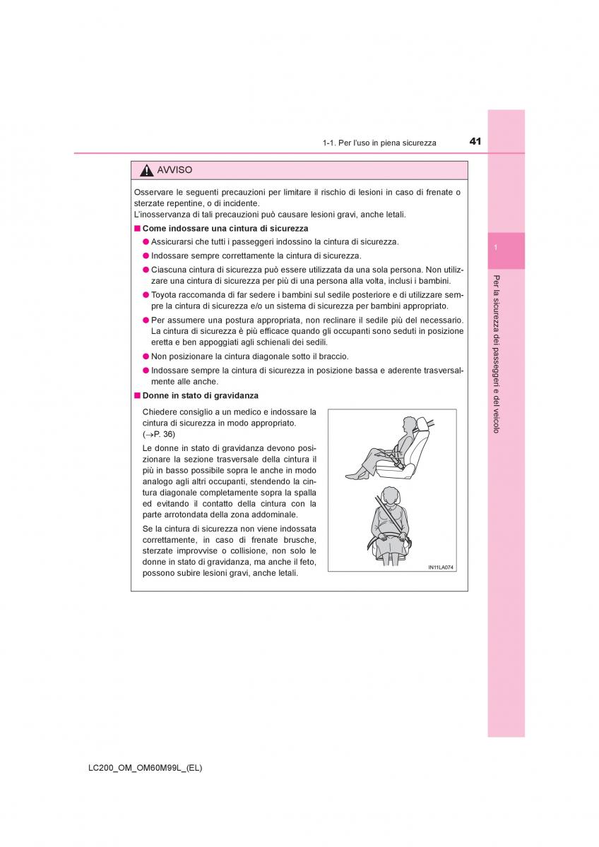 Toyota Land Cruiser J200 manuale del proprietario / page 41