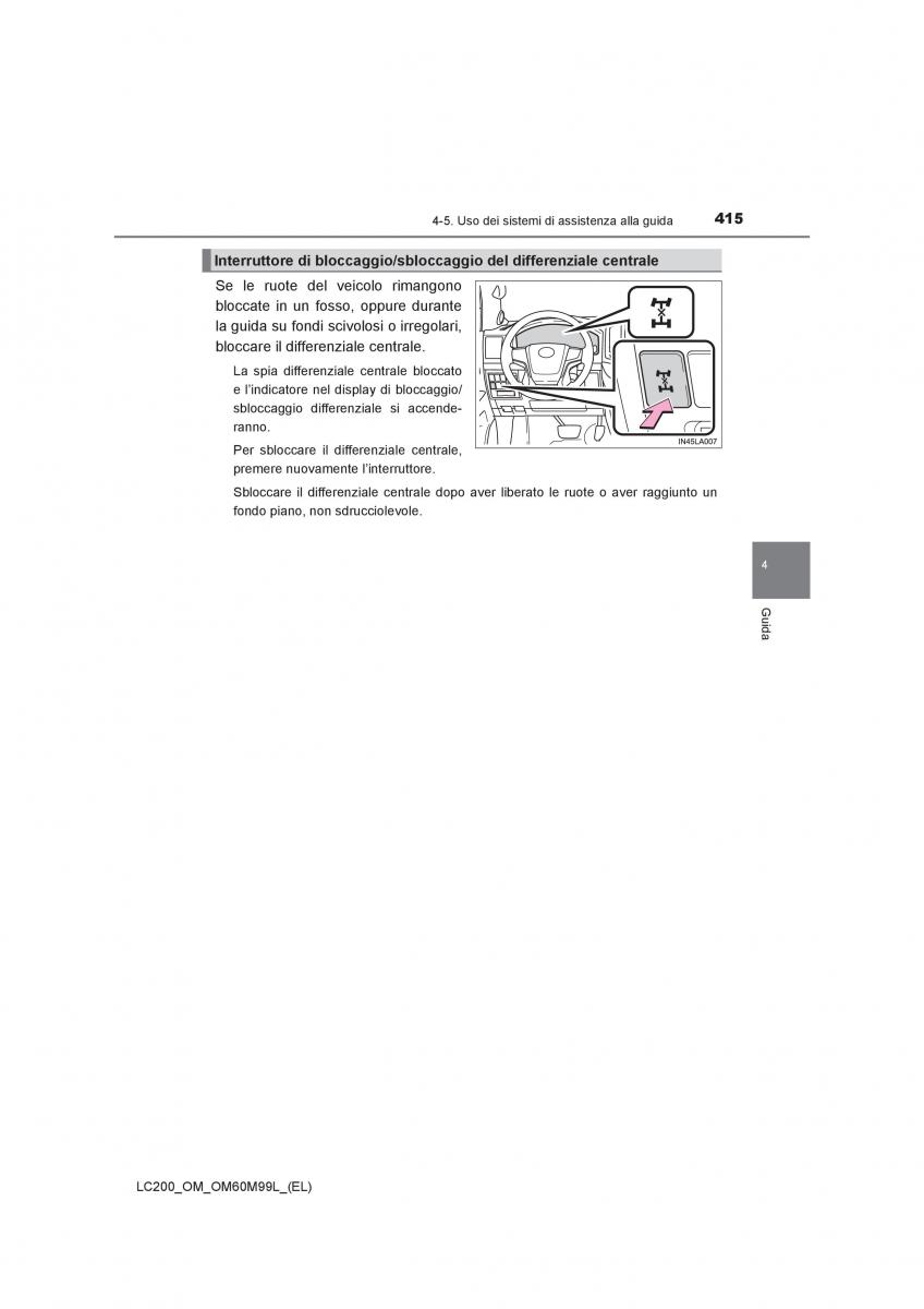 Toyota Land Cruiser J200 manuale del proprietario / page 415