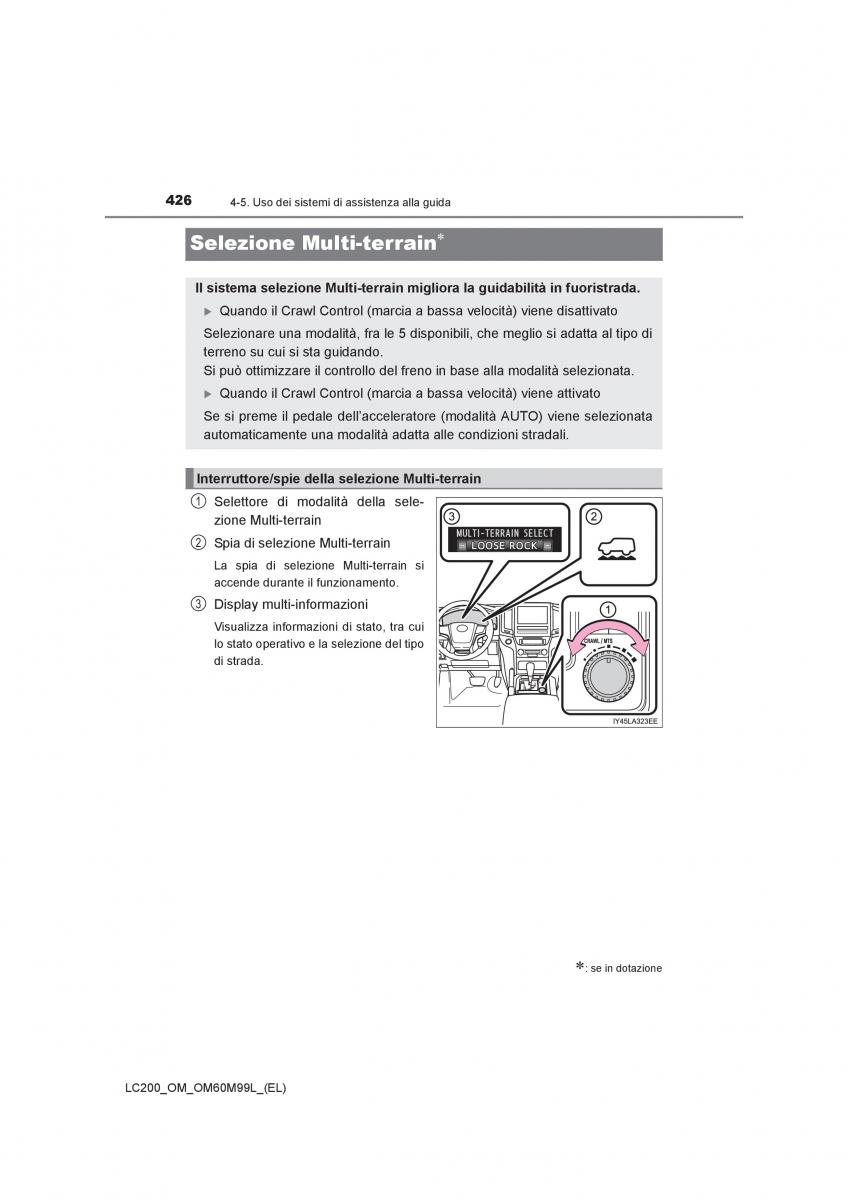 Toyota Land Cruiser J200 manuale del proprietario / page 426