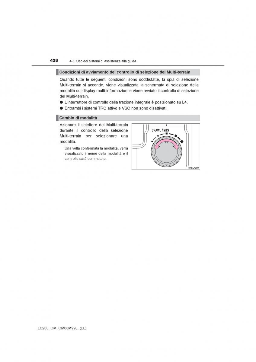 Toyota Land Cruiser J200 manuale del proprietario / page 428