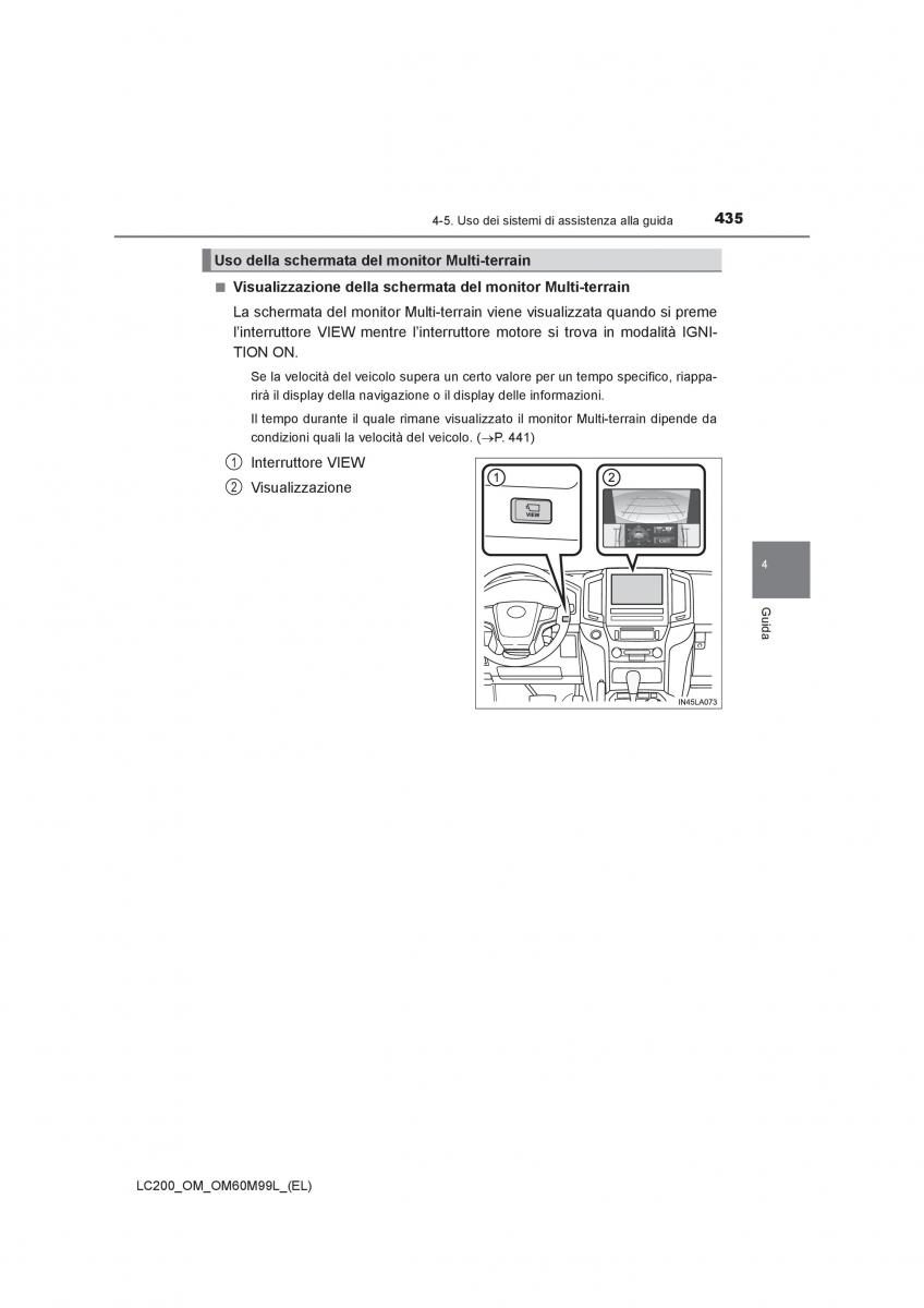 Toyota Land Cruiser J200 manuale del proprietario / page 435