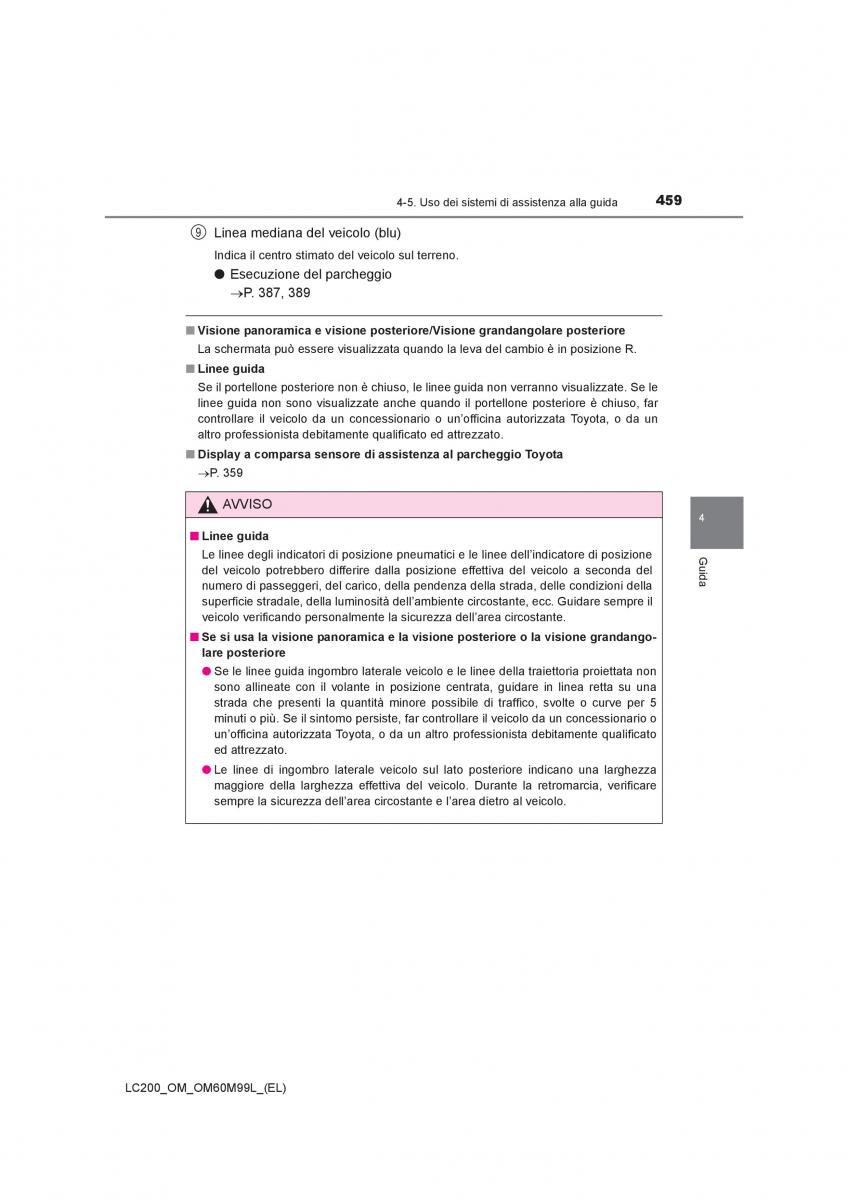 Toyota Land Cruiser J200 manuale del proprietario / page 459