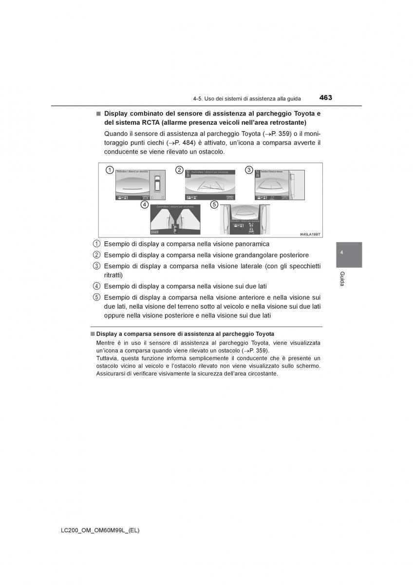 Toyota Land Cruiser J200 manuale del proprietario / page 463