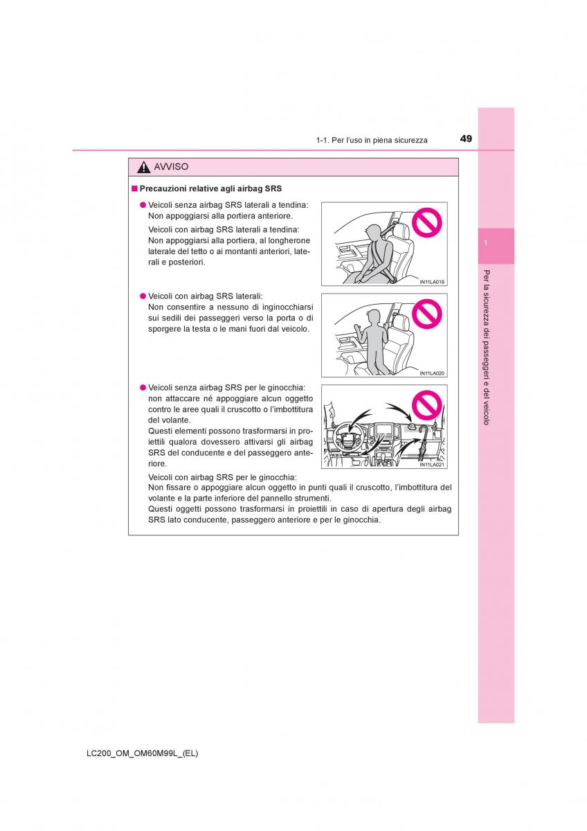 Toyota Land Cruiser J200 manuale del proprietario / page 49