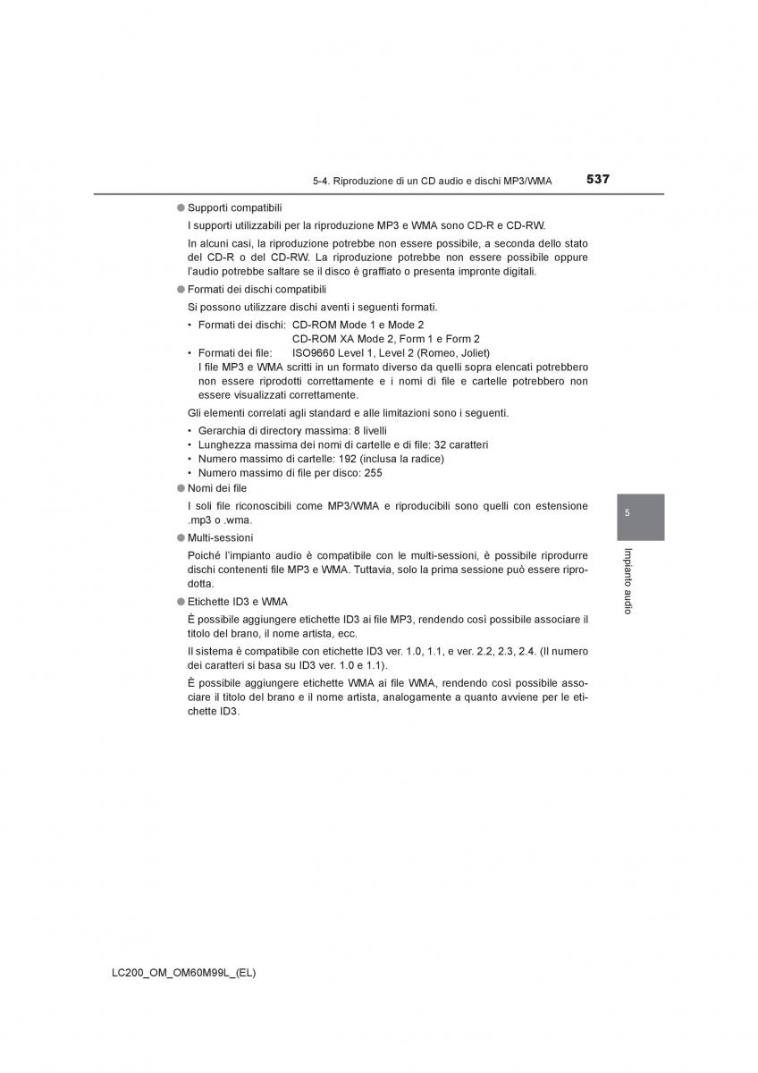 Toyota Land Cruiser J200 manuale del proprietario / page 537