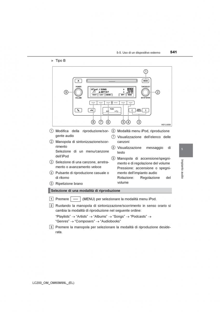 Toyota Land Cruiser J200 manuale del proprietario / page 541