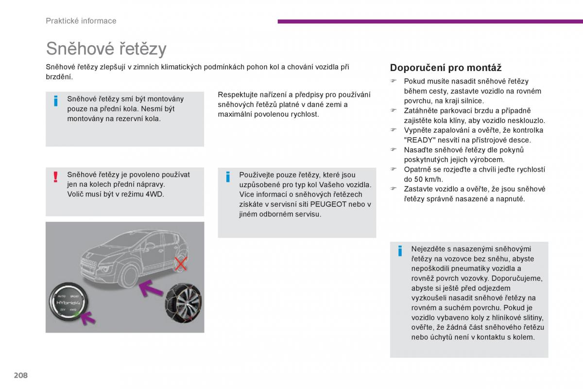 Peugeot 3008 Hybrid navod k obsludze / page 210