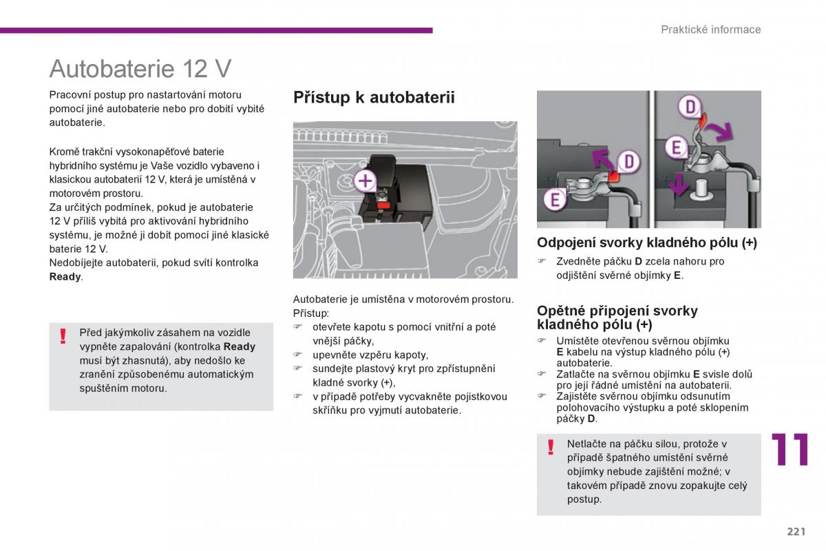 Peugeot 3008 Hybrid navod k obsludze / page 223