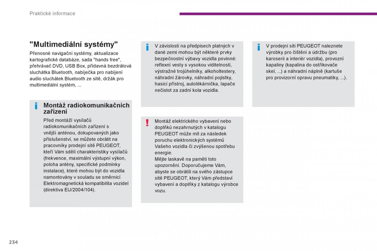 Peugeot 3008 Hybrid navod k obsludze / page 236