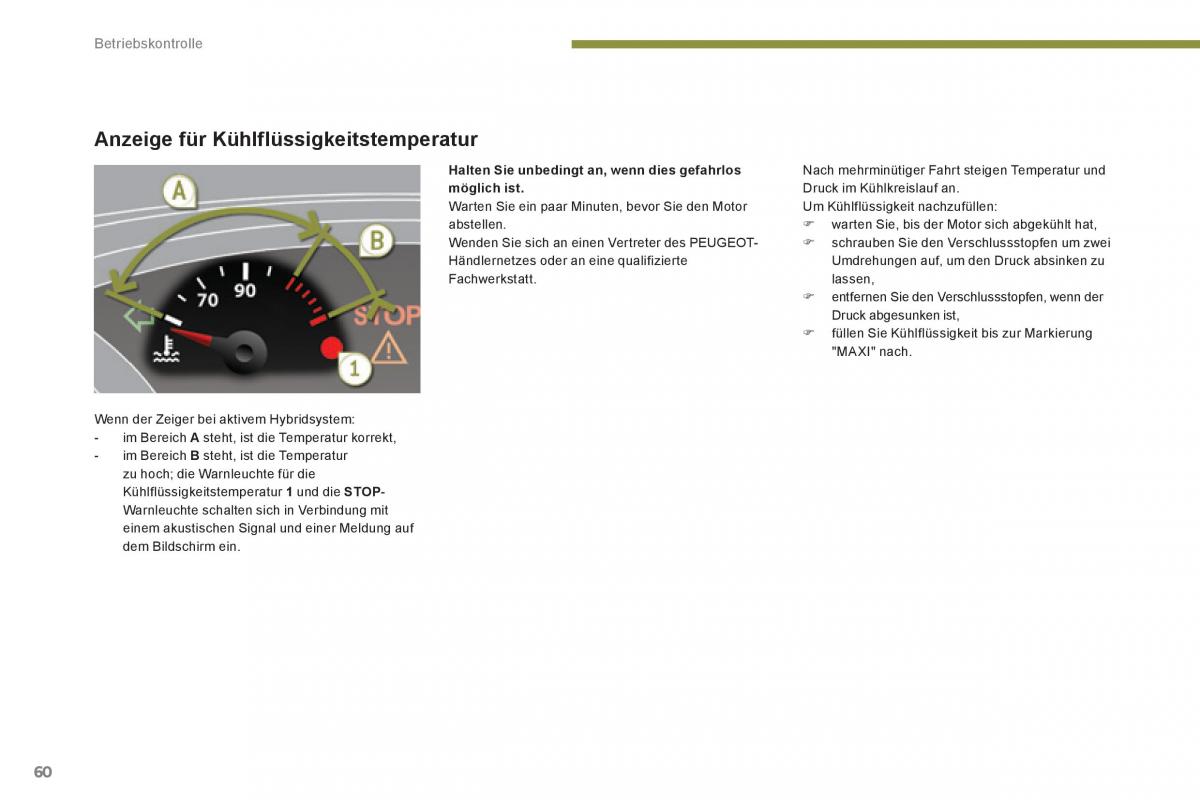 Peugeot 3008 Hybrid Handbuch / page 62