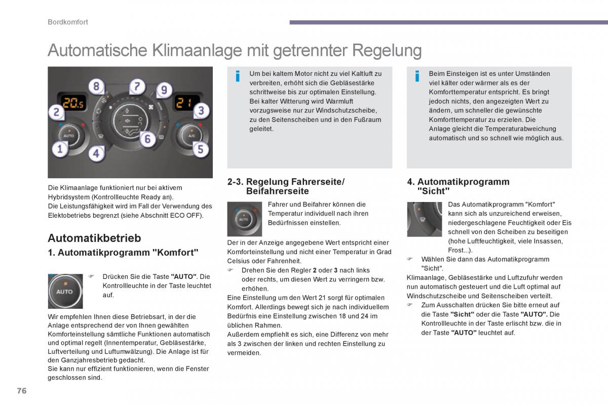 Peugeot 3008 Hybrid Handbuch / page 78