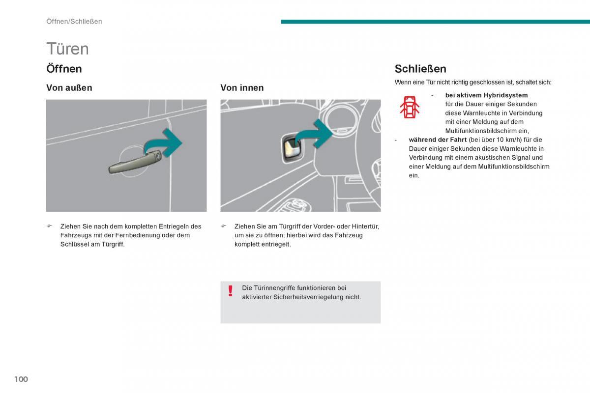 Peugeot 3008 Hybrid Handbuch / page 102