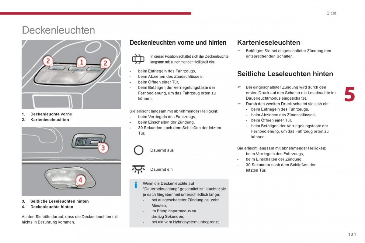 Peugeot 3008 Hybrid Handbuch / page 123