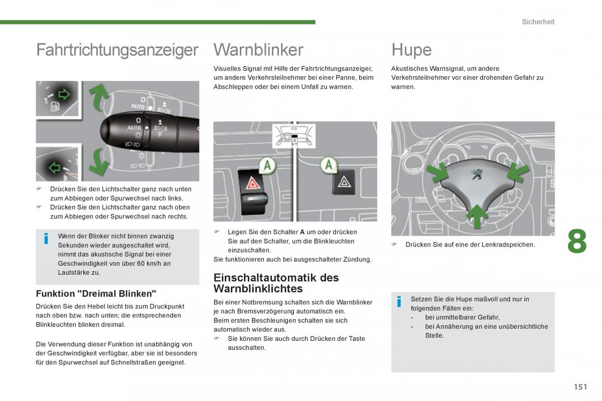 Peugeot 3008 Hybrid Handbuch / page 153