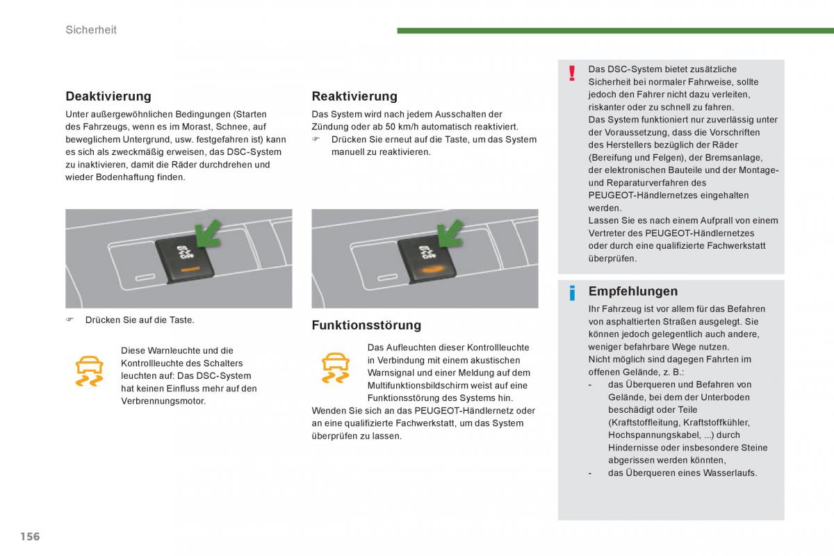 Peugeot 3008 Hybrid Handbuch / page 158