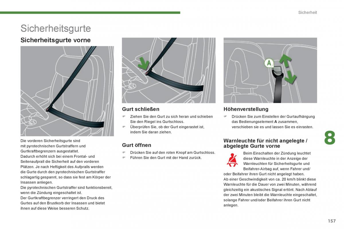 Peugeot 3008 Hybrid Handbuch / page 159