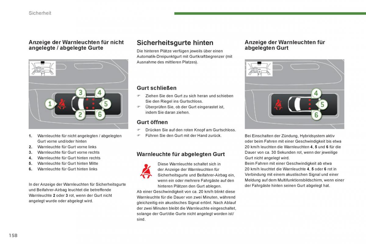 Peugeot 3008 Hybrid Handbuch / page 160