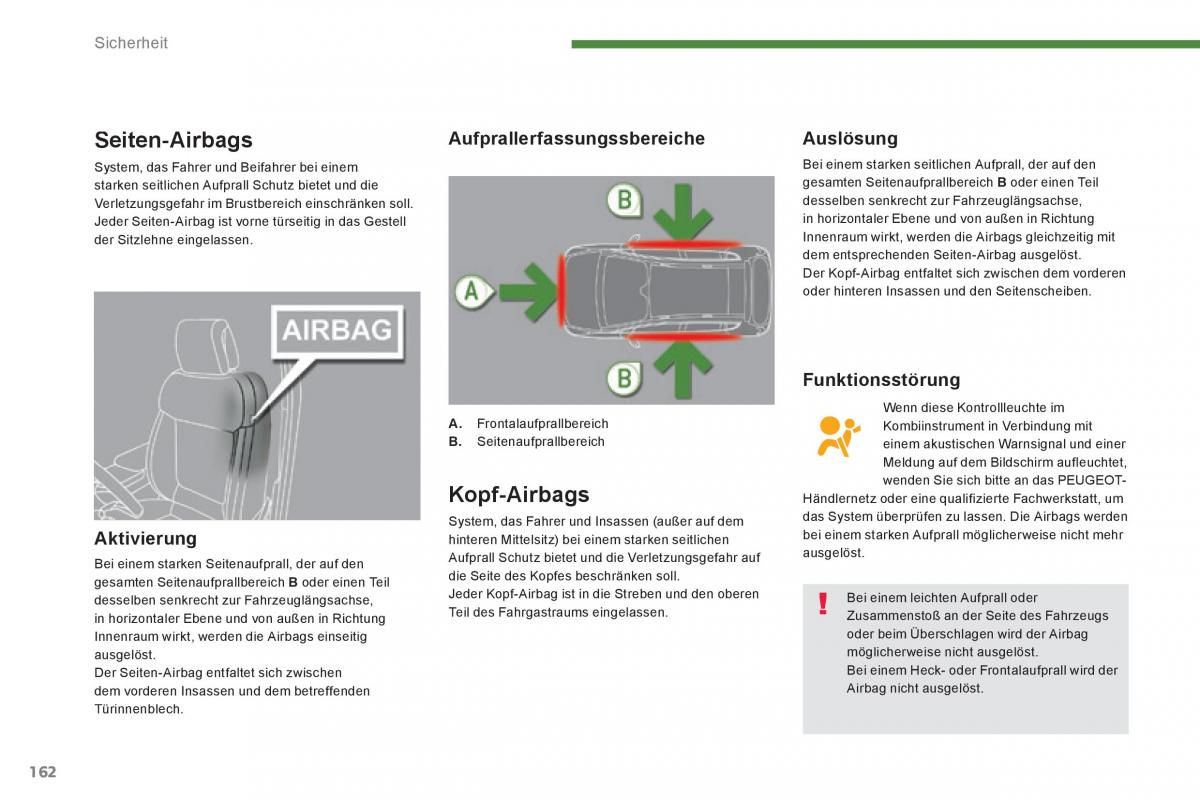 Peugeot 3008 Hybrid Handbuch / page 164