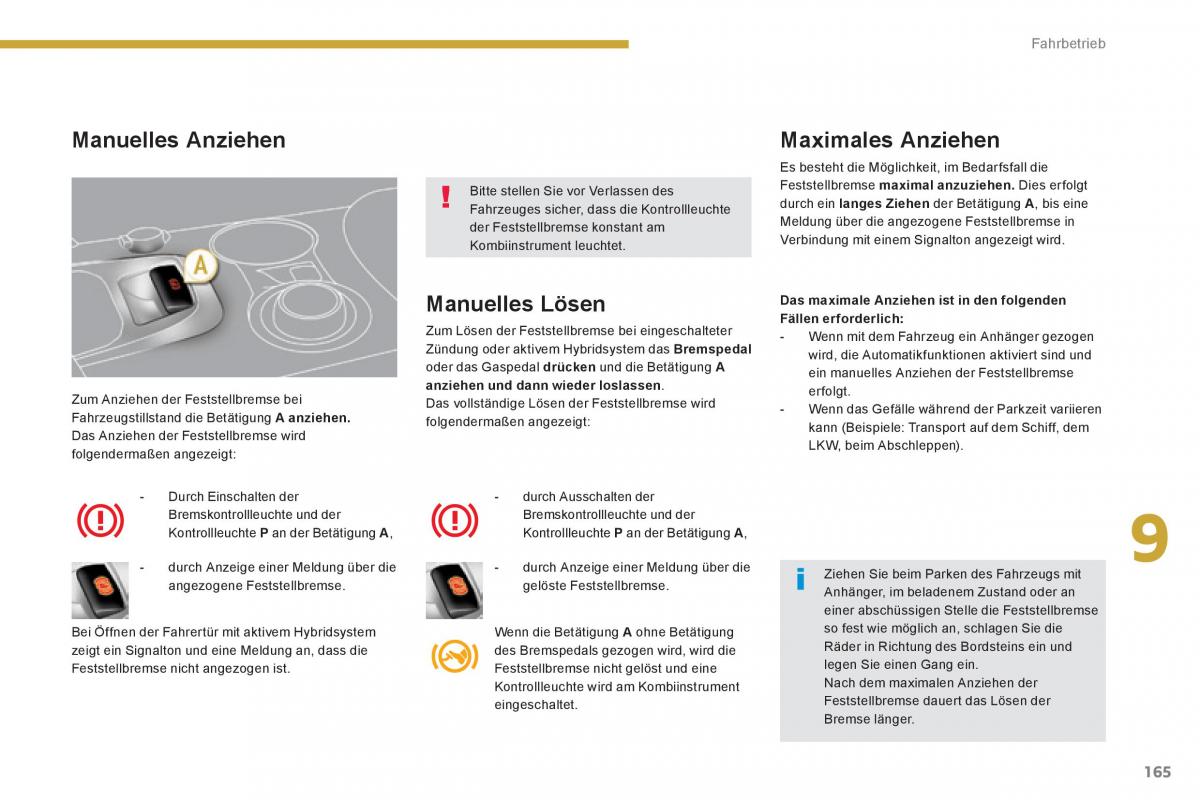 Peugeot 3008 Hybrid Handbuch / page 167