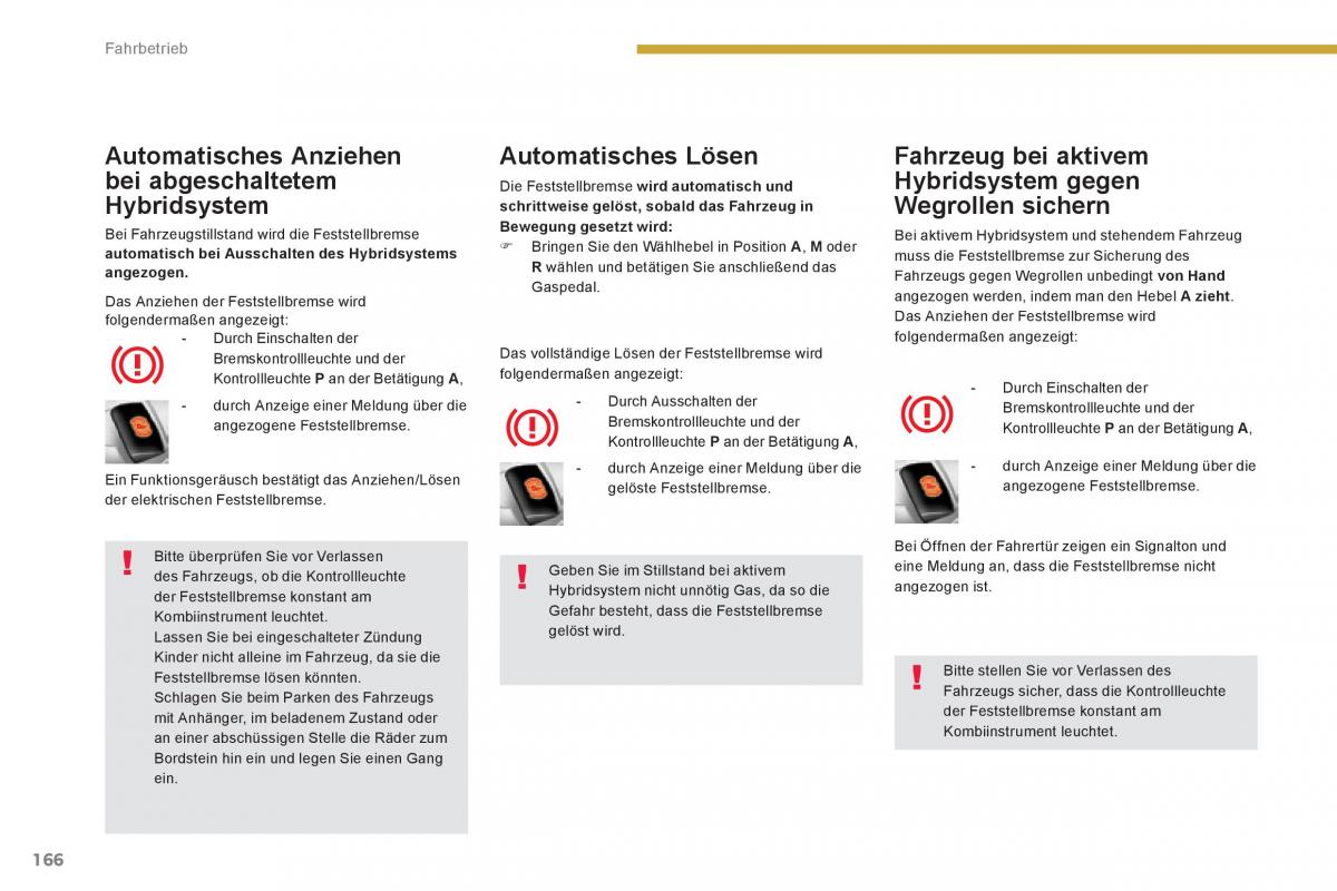 Peugeot 3008 Hybrid Handbuch / page 168